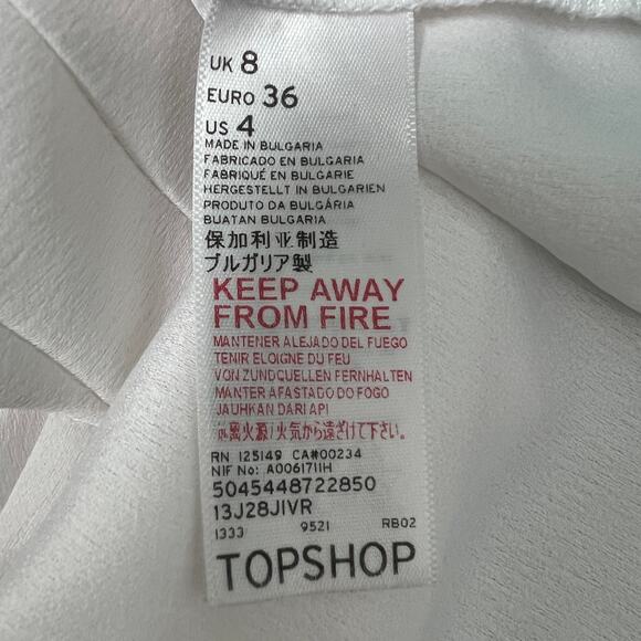 Topshop Office Workwear Party Feminine Sophisticated Elegant Womens Top Size 4 - Picture 10 of 14